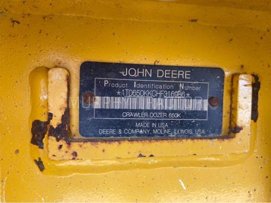 2017 John Deere 650K XLT — 555 43880.24426