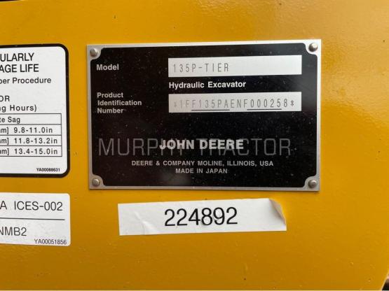 2023 John Deere 135 P photo 2