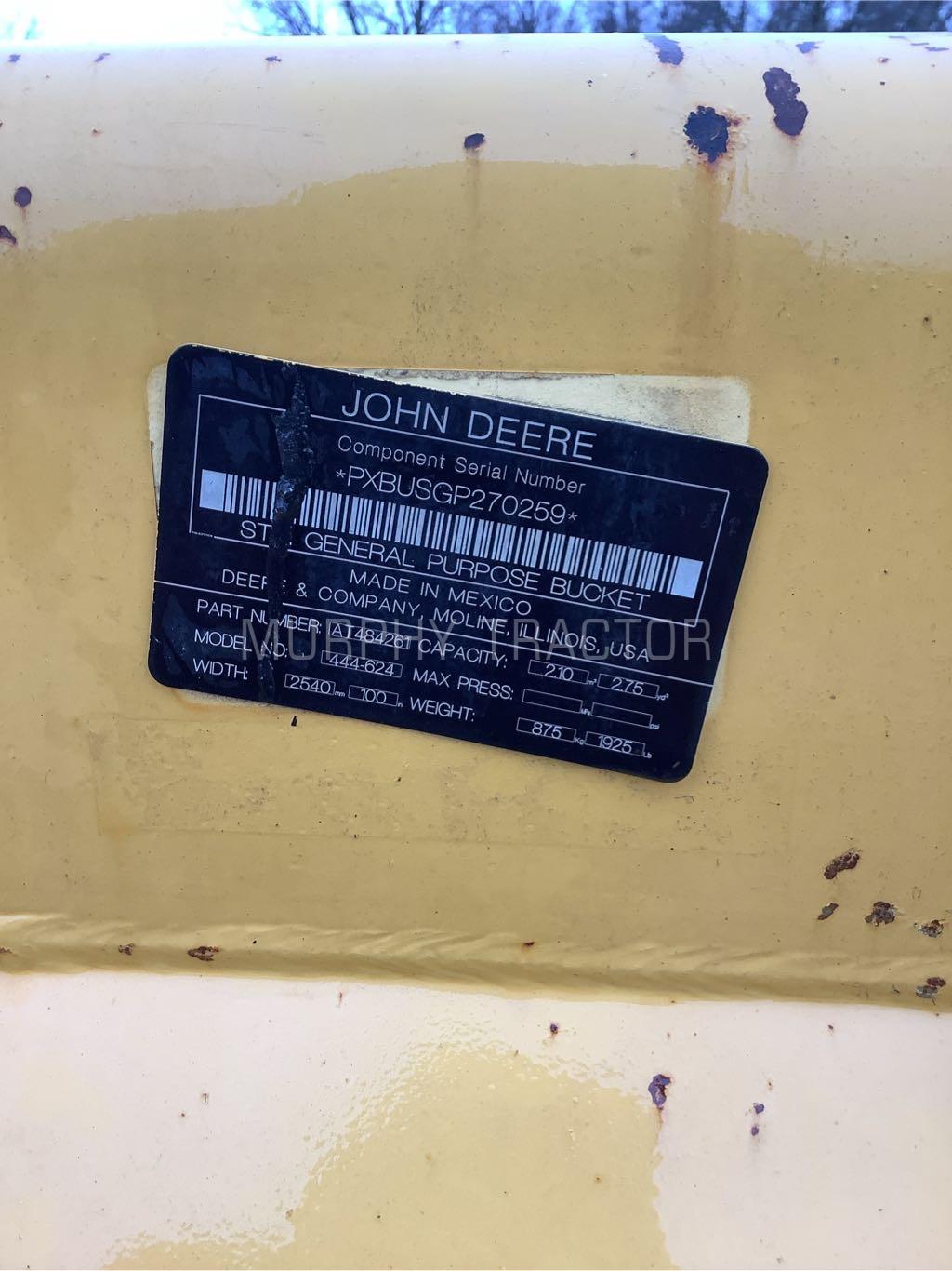 John Deere 444-624 2.75 CY JRB Coupler  Bucket Image 2