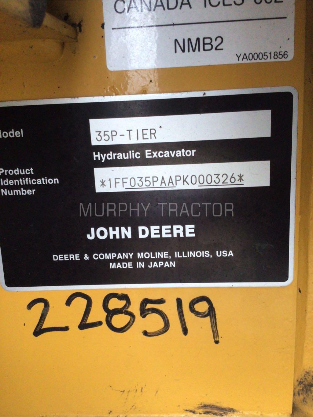 2023 John Deere 35 P Image 2