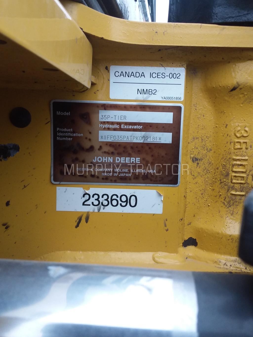 2023 John Deere 35 P Image 2