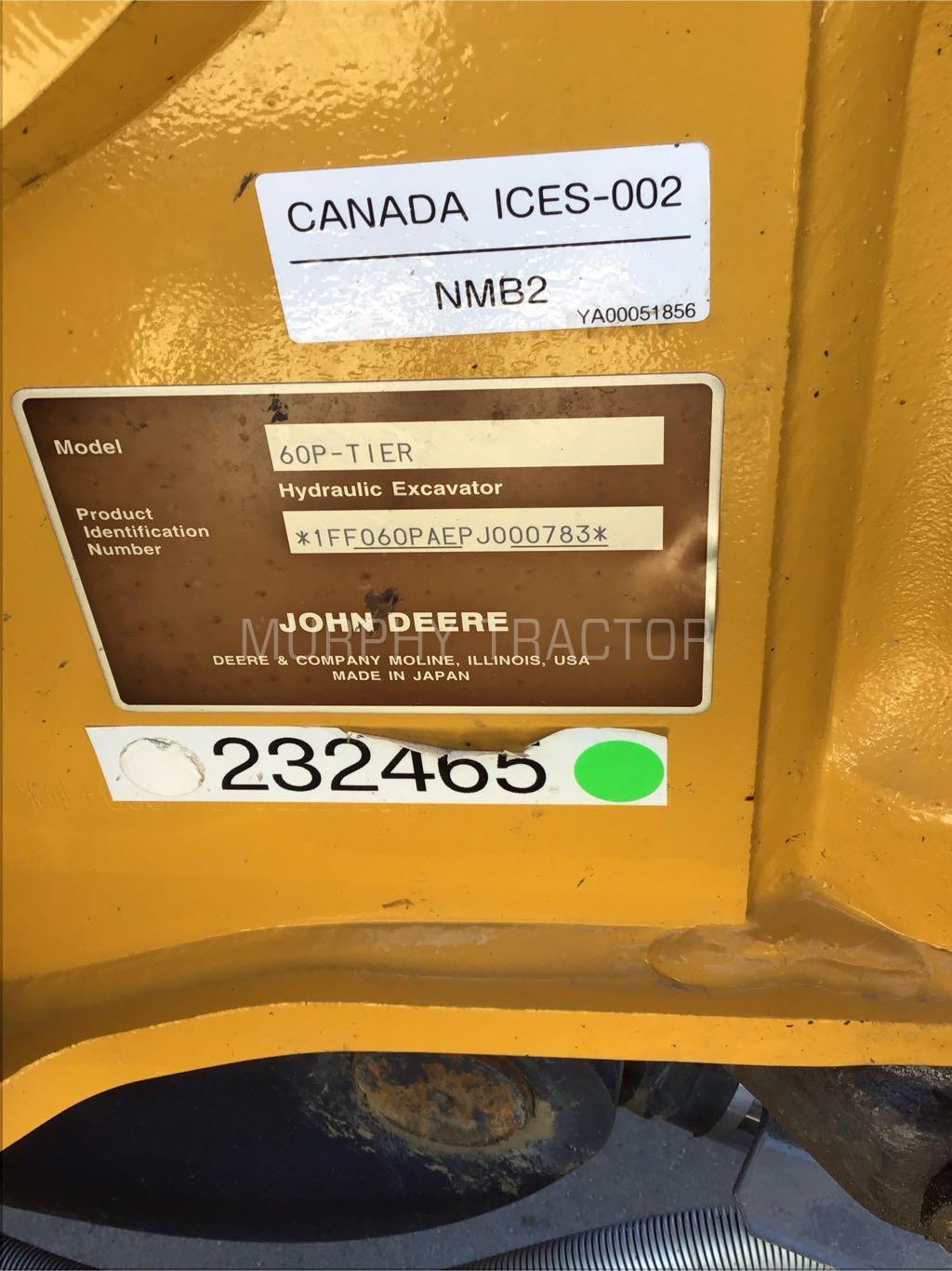 2023 John Deere 60 P Image 2