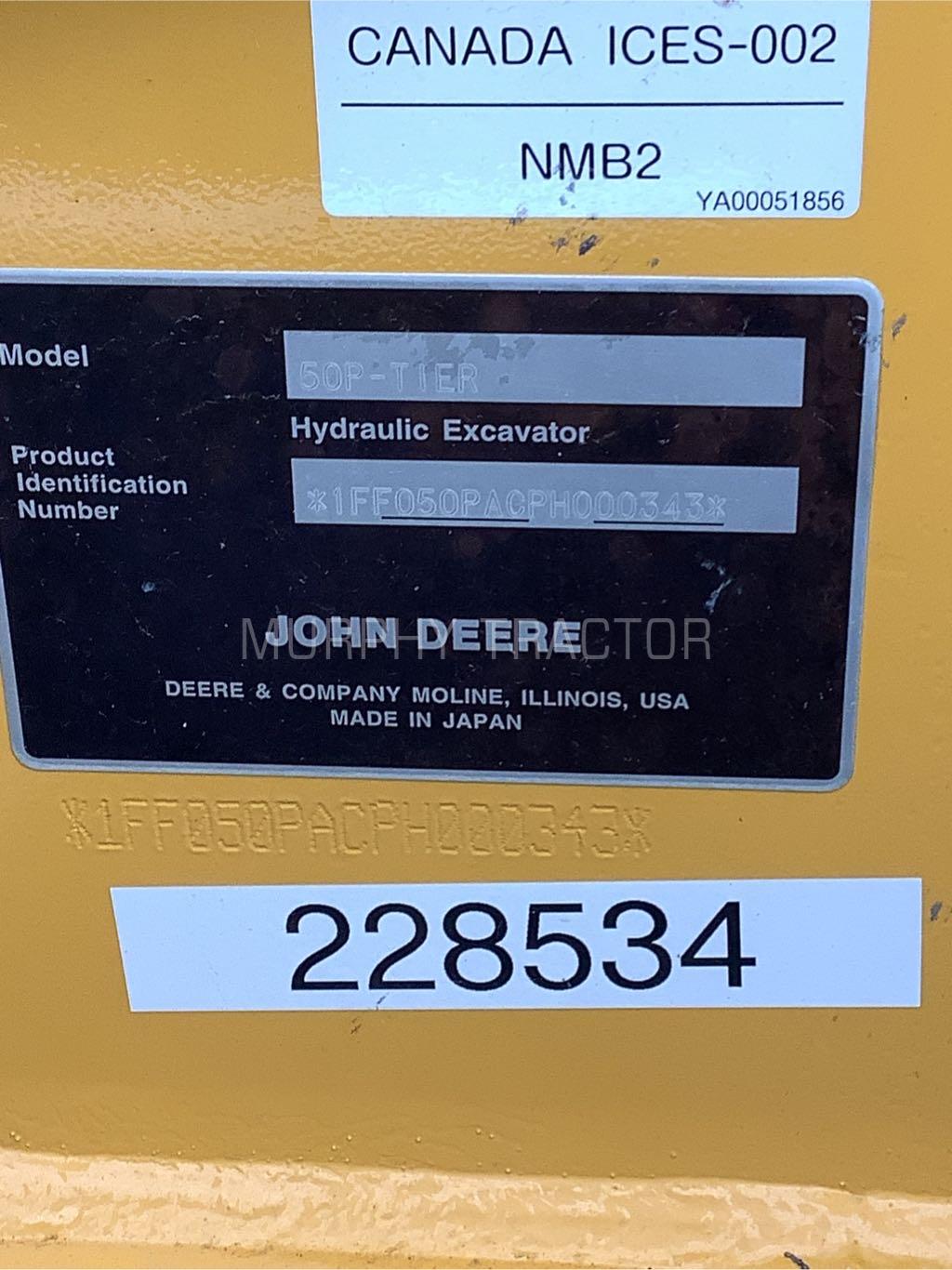 2023 John Deere 50 P Image 2