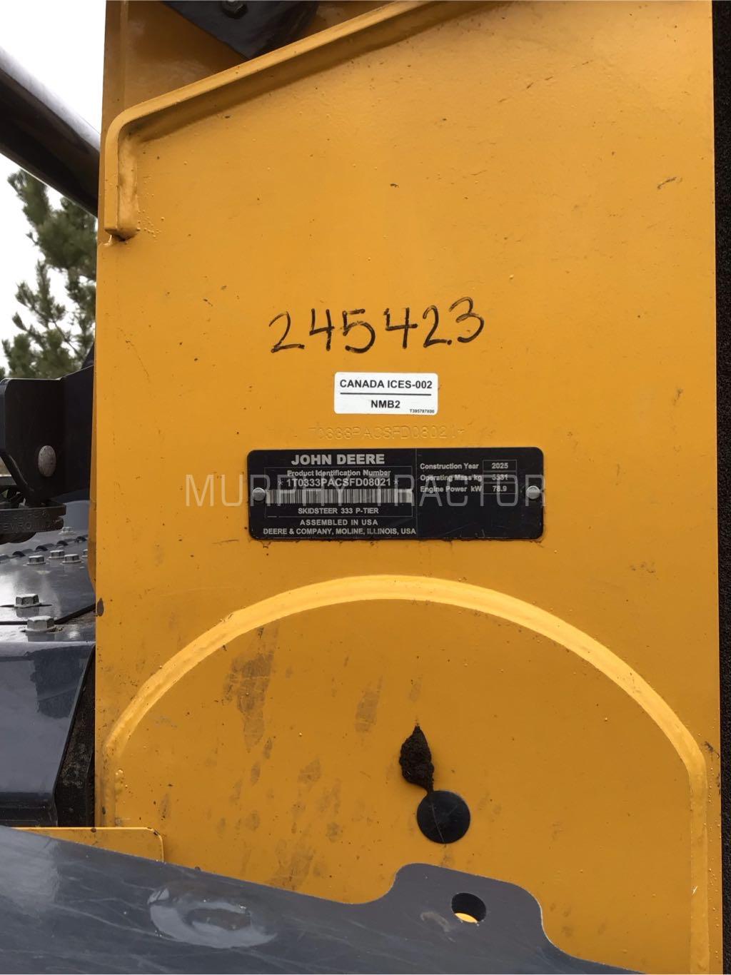 2025 John Deere 333 P Image 2