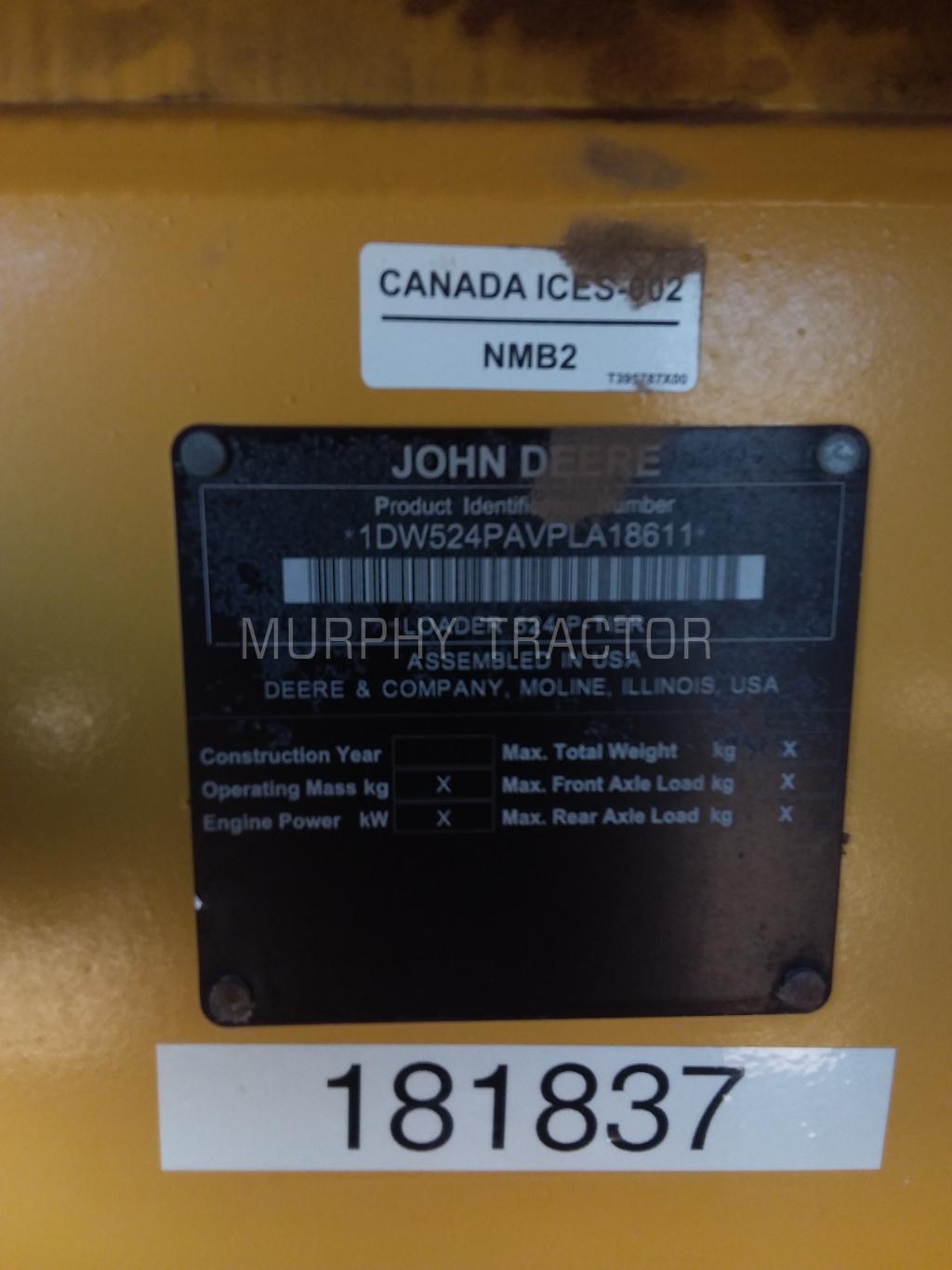 John Deere 444-624 4 CY HiVis Coupler  Bucket Image 2