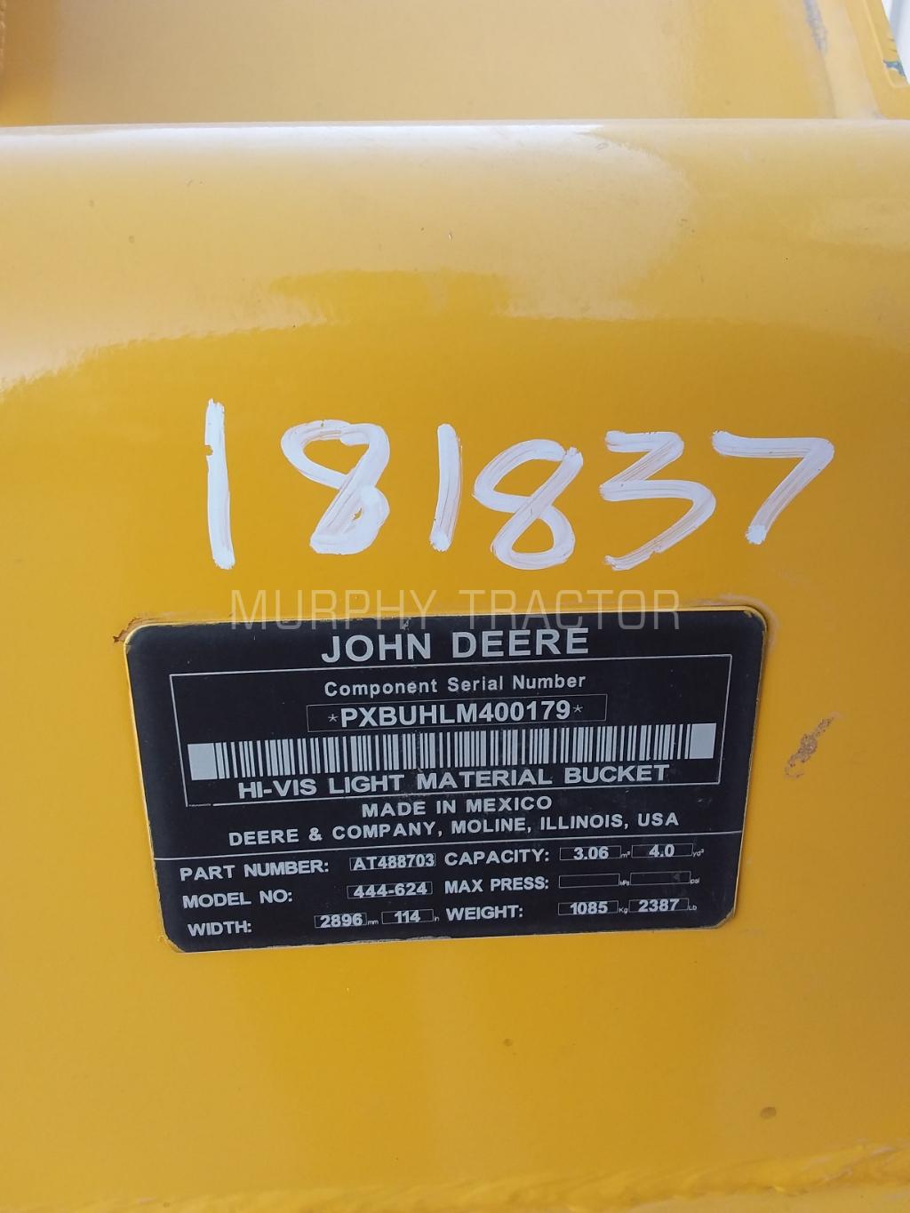 John Deere 444-624 4 CY HiVis Coupler  Bucket Image 7