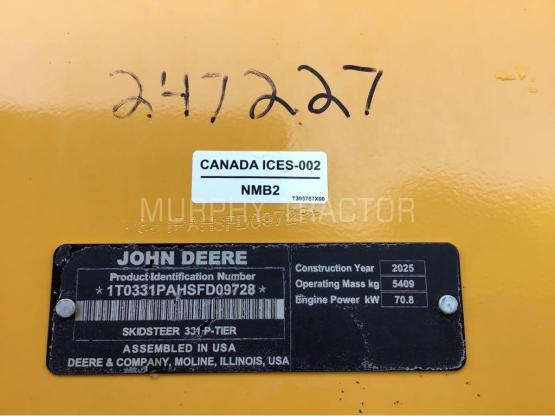 2025 John Deere 331 P photo 2